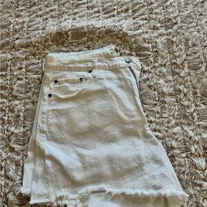 Abercrombie & Fitch White High Rise Shorts
